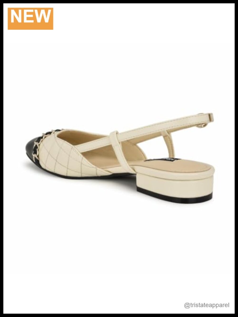Slingback Square Toe Flats Faux Leather Block Heel Dress Shoes